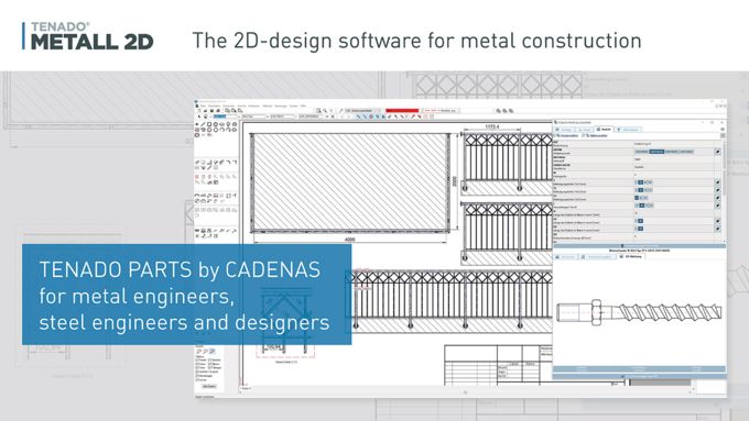 Tenado: 2D CAD parts for metal engineers, steel engineers and designers from CADENAS