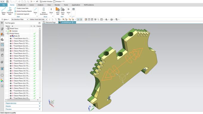 Weidmüller Schutzleiterreihenklemme als Digital Twin für CAD Konstruktion mit Informationen für die Elektroplanung