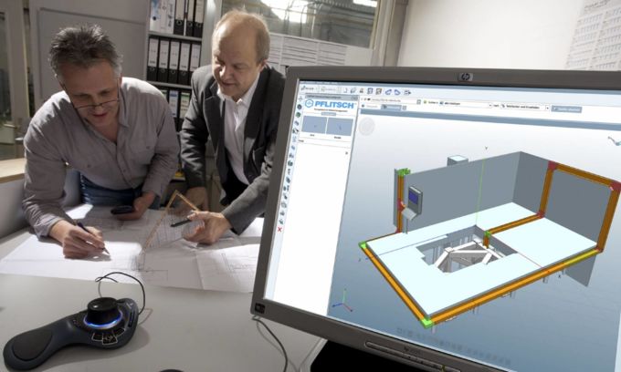 When planning routes, easyRoute uses a configurator with PFLITSCH components.