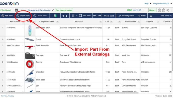 OpenBOM now offers an Import Part function for CAD models