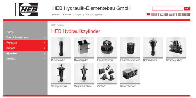 HEB Hydraulik-Elementebau GmbH Cad Modelle konfigurieren