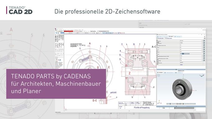 Tenado: 2D CAD Teile für Architekten, Maschienenbauer und Planer von CADENAS
