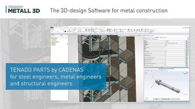 Tenado: 3D CAD parts for steel engineers, metal engineers and structural engineer from CADENAS