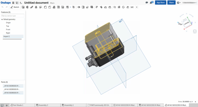 3D CAD Modelle von CADENAS in Onshape