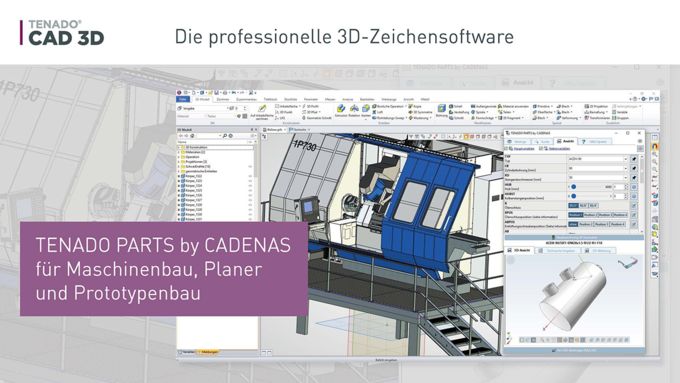 Tenado: 3D CAD Teile für Maschinenbau, Planer und Prototypenbau von CADENAS