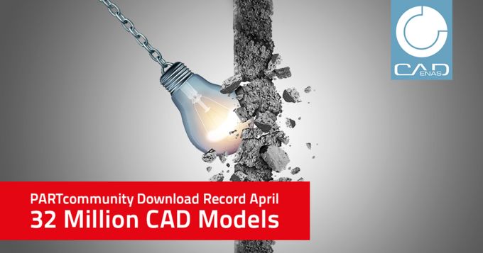 New record of 32 million CAD downloads beats PARTcommunity's record from the previous month