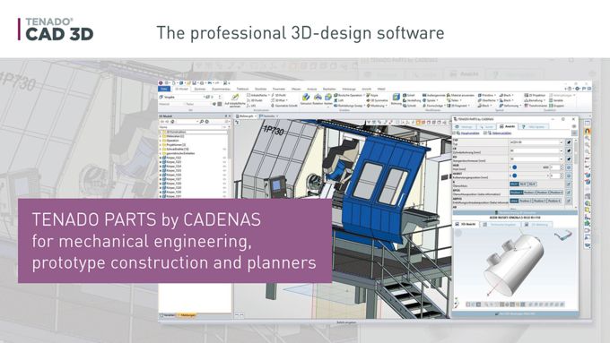 Tenado: 3D CAD parts for mechanics, planners and prototype construction from CADENAS