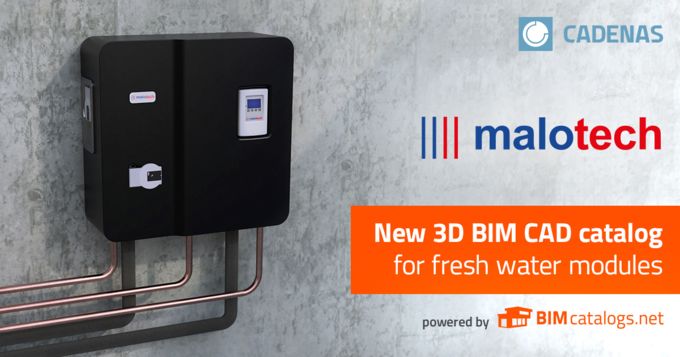 malotech launch new 3D BIM CAD catalog for fresh water modules powered by CADENAS.