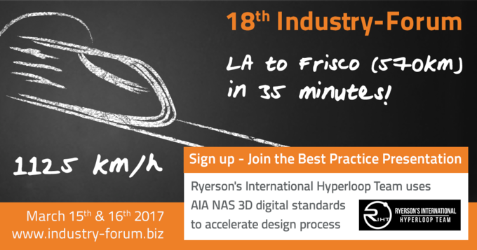 At this year's Industry-Forum, students from Ryerson University will give exclusive insights into their Hyperloop project