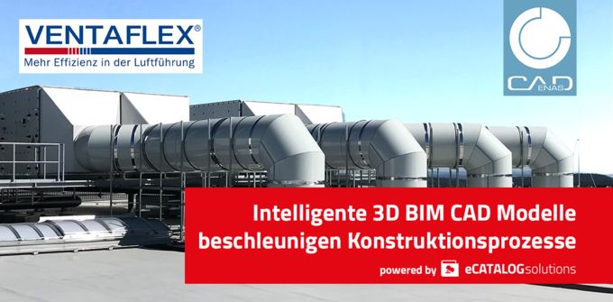 Hersteller von Luftführungssystemen für Industriekomplexe veröffentlicht 3D BIM CAD Katalog seiner Produkte mit intelligenten Planungsdaten