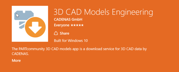 La app 3D CAD Models di CADENAS