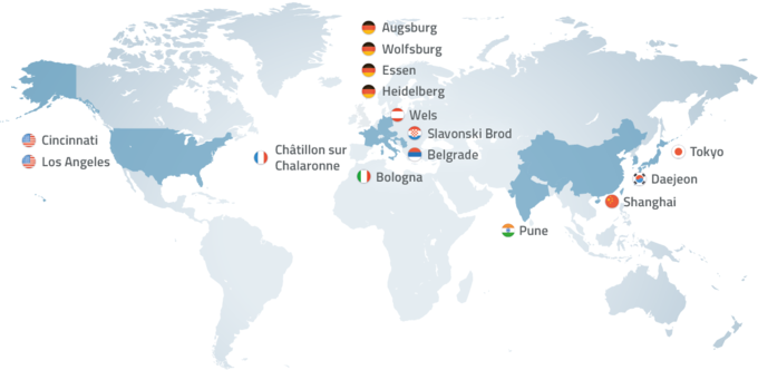 Worldwide locations of CADENAS Technologies AG