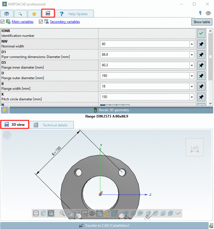 Figure exemplarily from SolidWorks (in principle for all CADs identical)