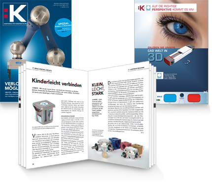 Cooperation CADENAS & :K Magazin: First 3D journal to bring your components into the spotlight for engineers and purchasers