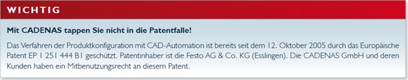Festo Produktkonfigurator Patent