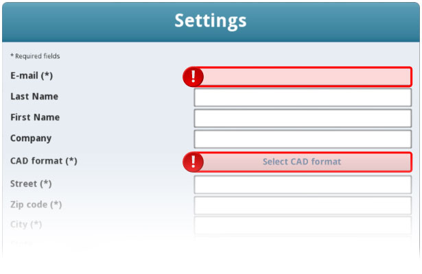 Settings for the desktop edition of the 3D CAD models app