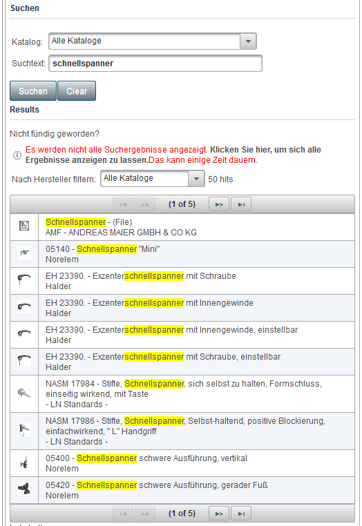 Evidenziazione dei termini di ricerca in PARTcommunity 3.0