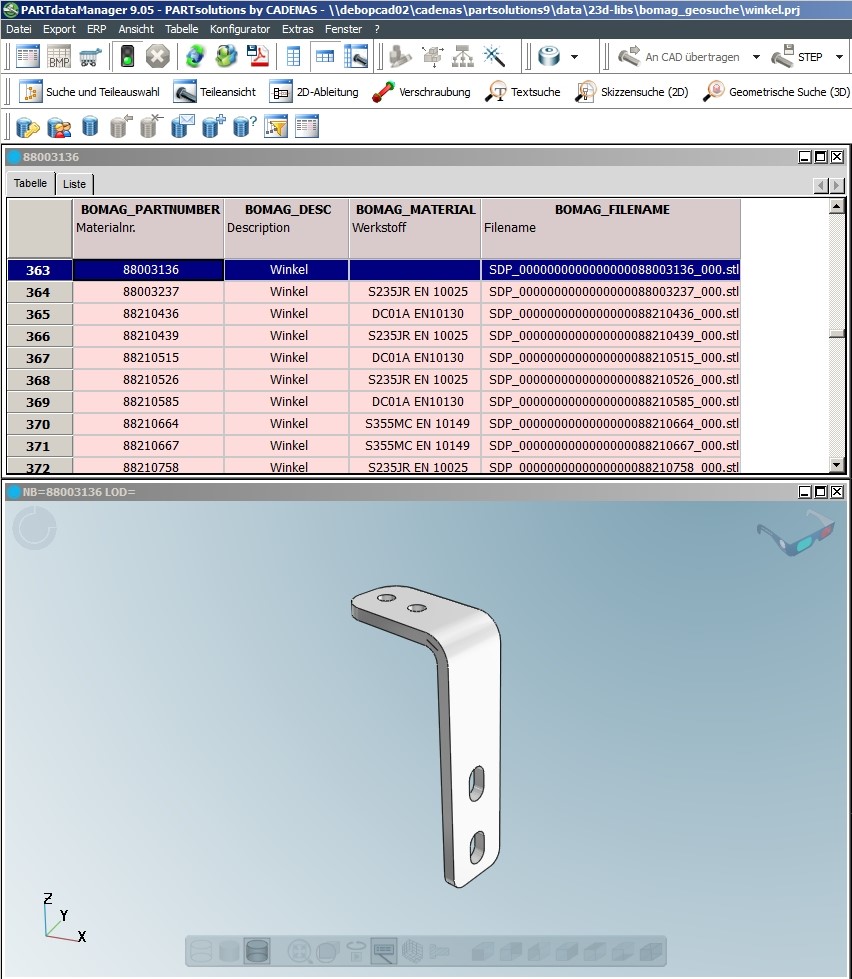 PARTsolutions Integration in die BOMAG Systemumgebung