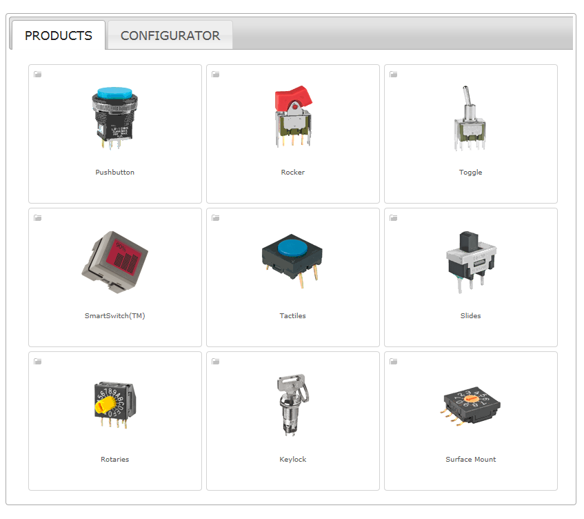 NKK Switch Product Configurator powered by CADENAS