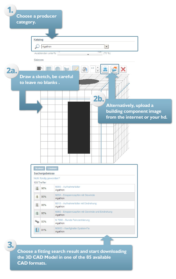 Search by Sketch powered by CADENAS